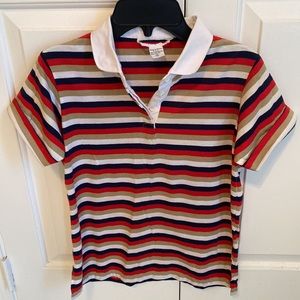 Vintage Y2K Woman’s Striped Rugby Shirt